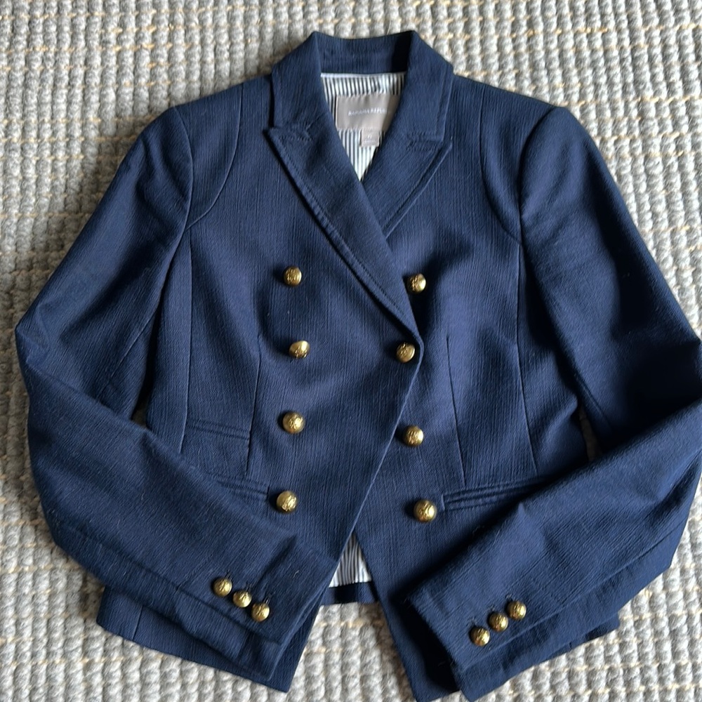 Banana Republic Cutaway Military style blazer
